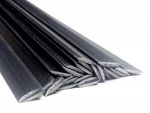 Plastic welding rods TPE 8x1mm Flat Black 25 rods